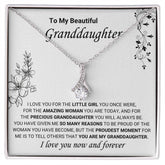 Necklace Gift for Granddaughter, Elegant Jewelry Keepsake to Treasure, Alluring Beauty Necklace